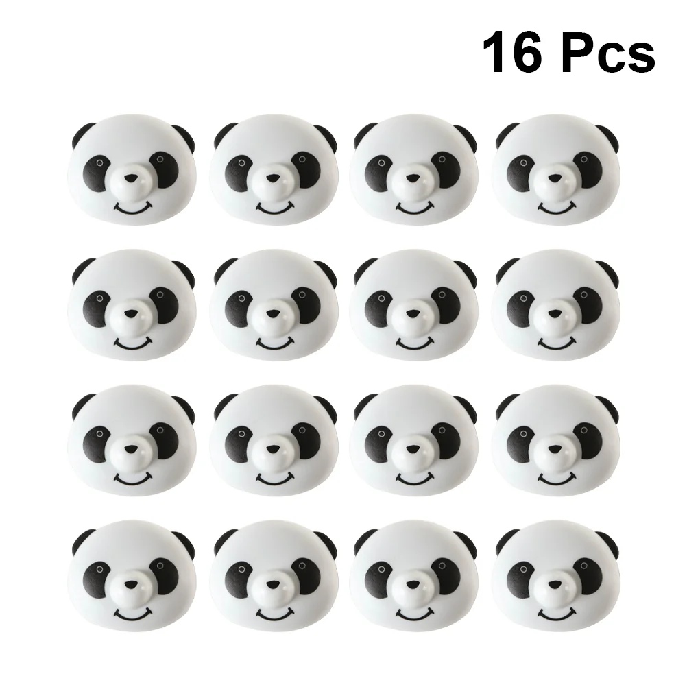 

16PCS Panda Pattern Quilt Cover Buckle Anti-slip Curtain Blanket Fixer Clip Decorative Bed Sheet Fastener Grippers (Black