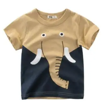 t-shirt 20 Новая футболка для мальчиков, детские базовые футболки, футболки с рисунком кактуса, детская спортивная одежда, дизайнерские рубашки для маленьких мальчиков 2-10 лет - Цвет: t-shirt 20