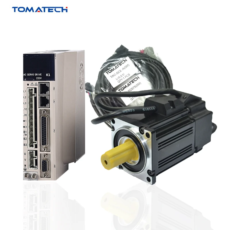 TOMATECH Latest version High quality 400W 3000rpm 1.3nm AC servo motor and driver with cables | Обустройство дома
