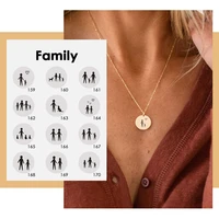 jujie stainless steel custom engrave family series necklace for women trendy chain necklaces jewelry wholesaledropshipping