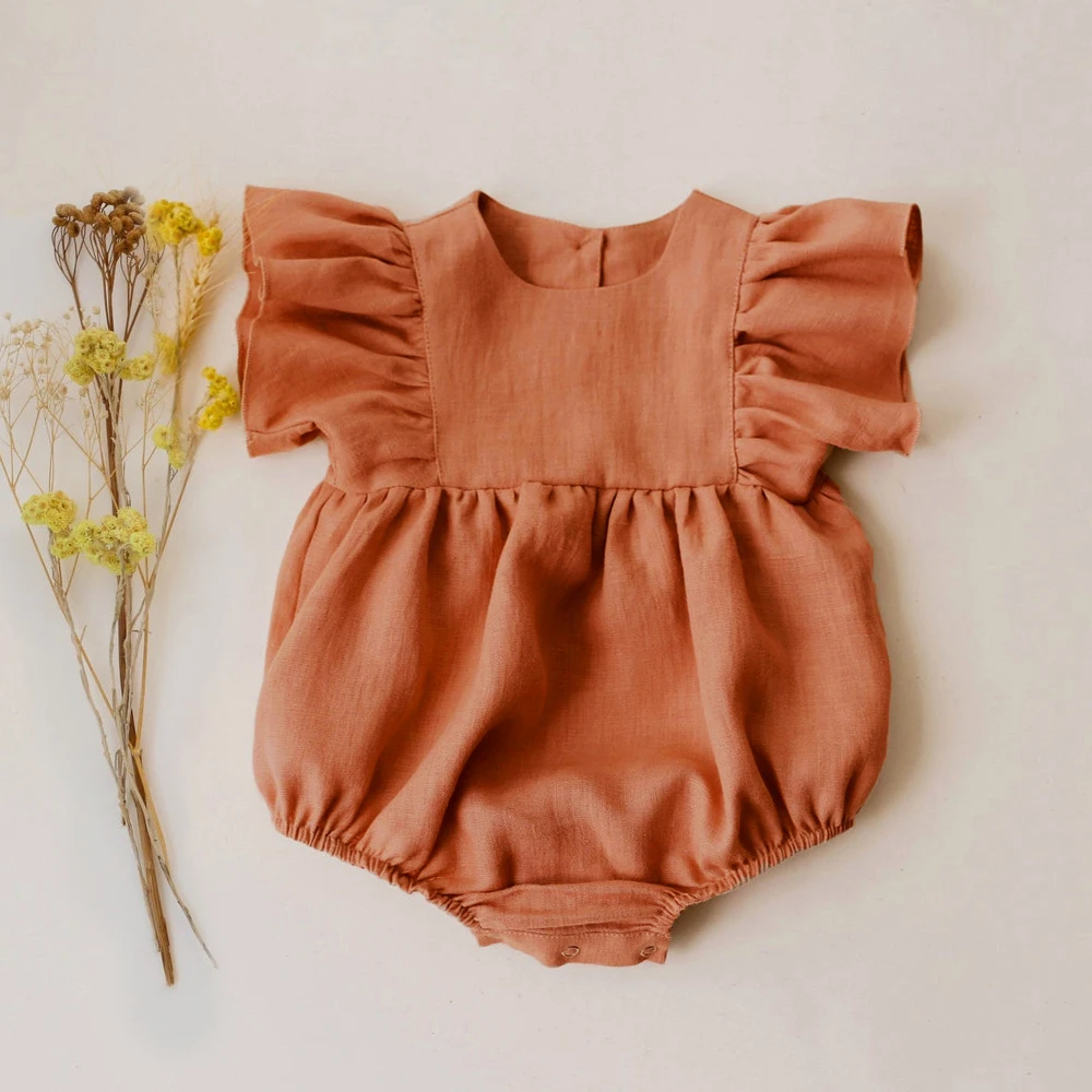 Детский комбинезон с круглым вырезом из хлопка |