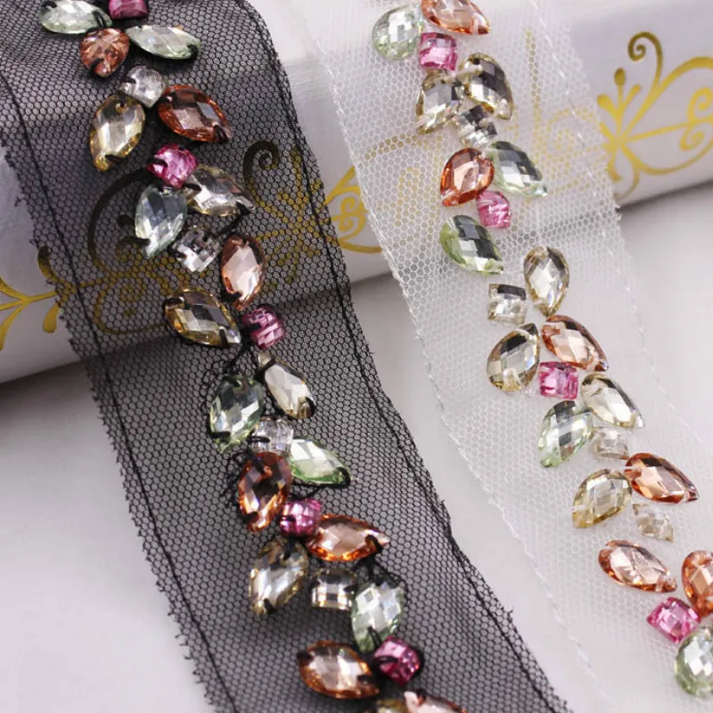 11 ярдов Высокое качество Тайваньских акриловых хрустальных с украшением в виде