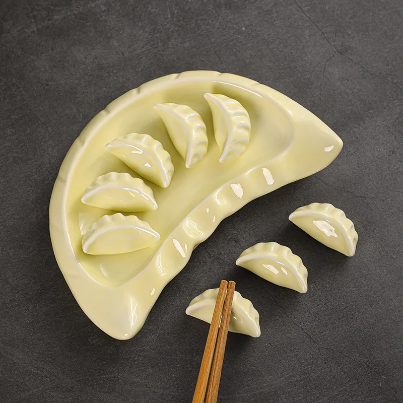 

Japanese-style ceramic dumplings chopstick holder dip dish household food chopsticks holding chopstick pillow home decoration