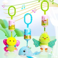 lovely crib rattle skin friendly cartoon shape emotional comfort 0 1 years old baby hanging rattle toy for stroller