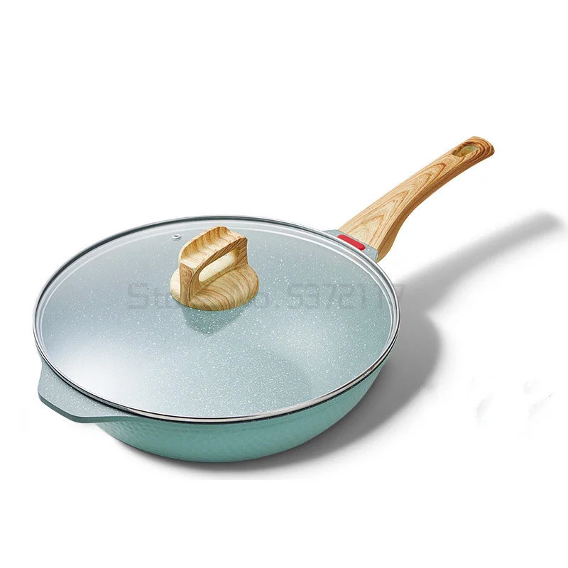 

Сковорода Maifanshi, сковорода с антипригарным покрытием, Домашняя индукционная плита для жарки яиц и стейков, газовая плита, маленькая сковоро...