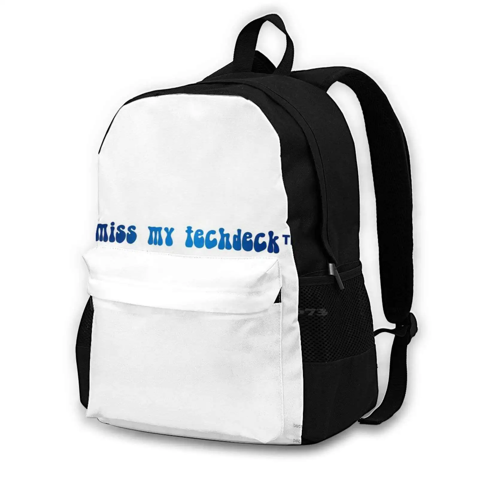 

I Miss My - Blue School Bags For Teenage Girls Laptop Travel Bags Skateboard Fingerboard Skater Cute Funny Skateboarding