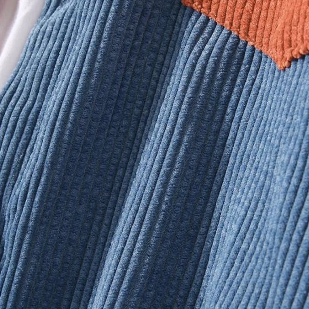 Рубашка мужская Вельветовая с длинным рукавом винтажная уличная одежда в