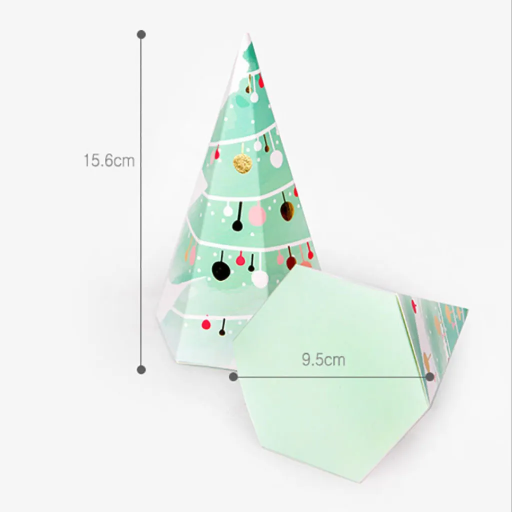 5 шт. Рождественский Подарочный пакет упаковка крафт-бумажное яблоко башня