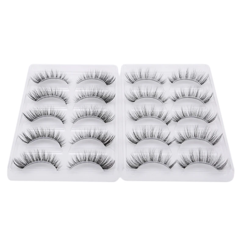 

5 Pairs Women 3d Mink Mink Eyelashes Natural Long 3d Eyelashes Lashes Hand Made False Lashes False Eyelash Maquillaje Cilios