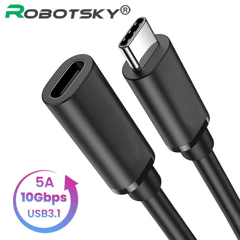 Кабель-удлинитель USB Type-C, 5 А, 100 Вт, 10 Гбит/с - изображение