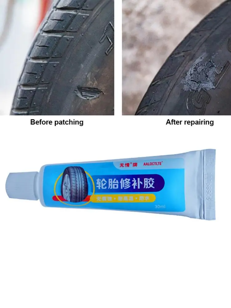 

30ml Black Car Tire Repair Glue Adhesives Window Speaker Seal Motorcycle Bending Wheel Tyre Puncture Seal Strong Repair Glue