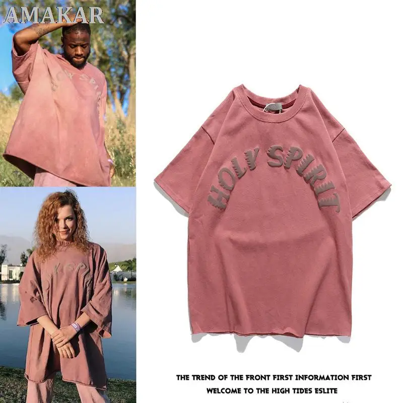 

Детская футболка с надписью «See Ghost», футболка унисекс из ультрахлопка с надписью «Lucky Me I See Ghost», Kanye West KSG