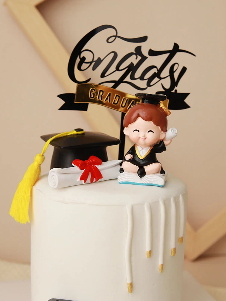Украшение для торта на выпускной топпер пирожных из смолы мальчиков и девочек