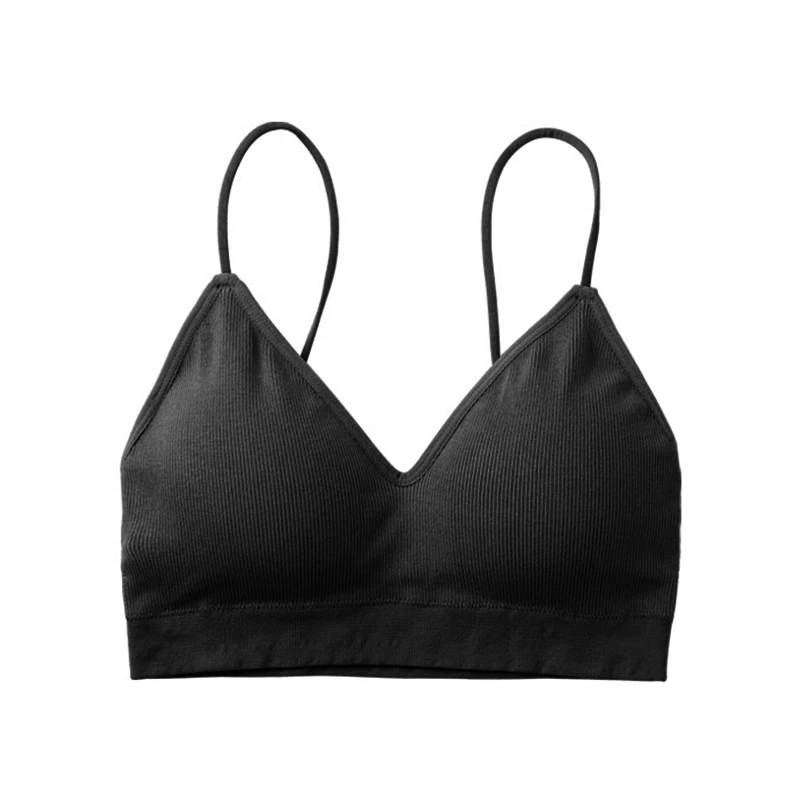 BLACK (Normal style) Бюстгальтер, топ-труба, укороченные женские топы без бретелек, женское нижнее белье, сексуальное однотонное хлопковое женское нижнее белье, бесшовный бюстгальтер без косточек 302 - Цвет: BLACK (Normal style)