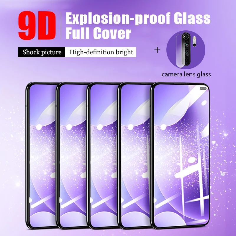 

2 In 1 Camera Lens Protector for Redmi 9 8 7 6 Pro 5 Plus HD Hard Full Coverage Protective Glass for Redmi S2 10x Pro 5G Glass