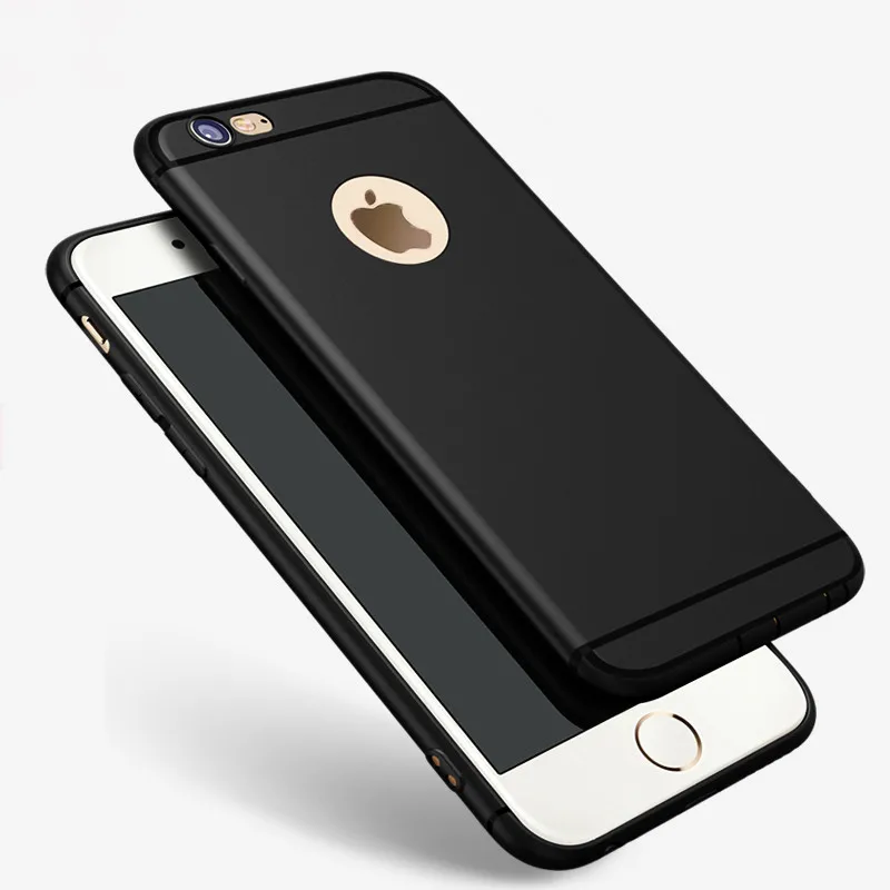 black Ультратонкий силиконовый чехол для iphone 7 6 6s 8 X чехол Coque яркие цвета, Мягкий матовый ТПУ чехол для телефона для iphone 7 8 plus iphone XS MAX XR - Цвет: black