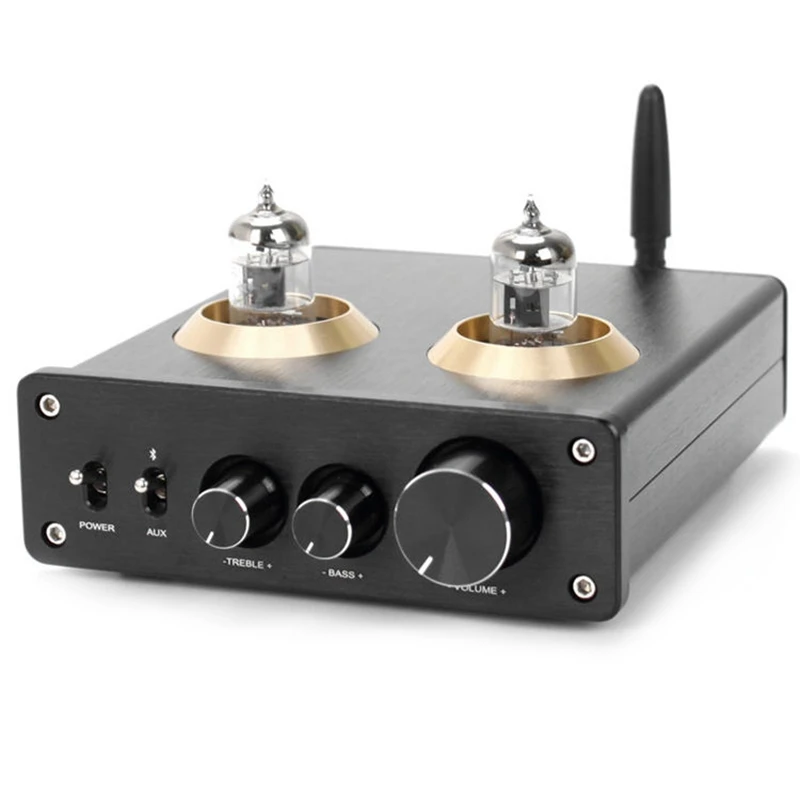 

6J1 вакуумный трубчатый Предварительный усилитель TPA3116 HiFi Цифровой усилитель мощности 100 Вт + 100 Вт Bluetooth 5,0 APTX стерео усилитель для дома «сдела...