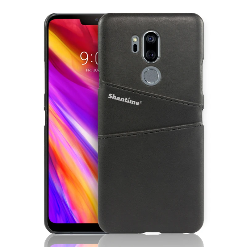 Роскошный чехол-бумажник из искусственной кожи для LG G7 ThinQ, чехол для телефона, чехол для LG G7 ThinQ, чехол с отделениями для визиток - Цвет: Black