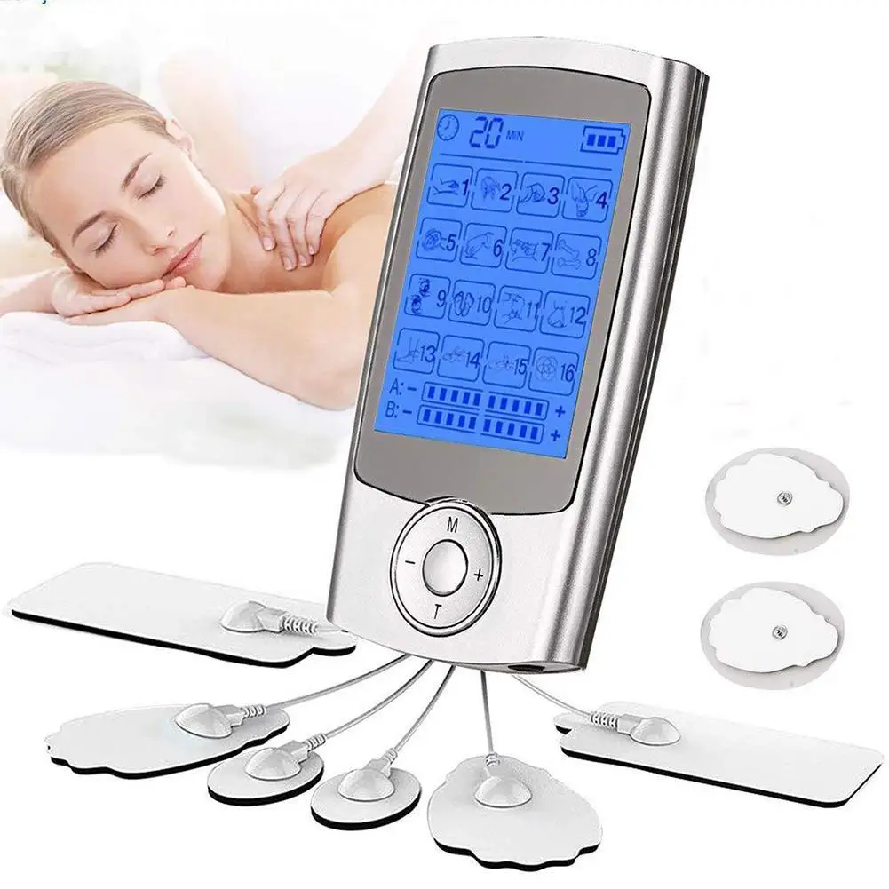 

16 Modes Tens Digital Meridian Physiotherapy Device Rechargeable Small Mini Whole Body Low Frequency Pulse Acupuncture Massager