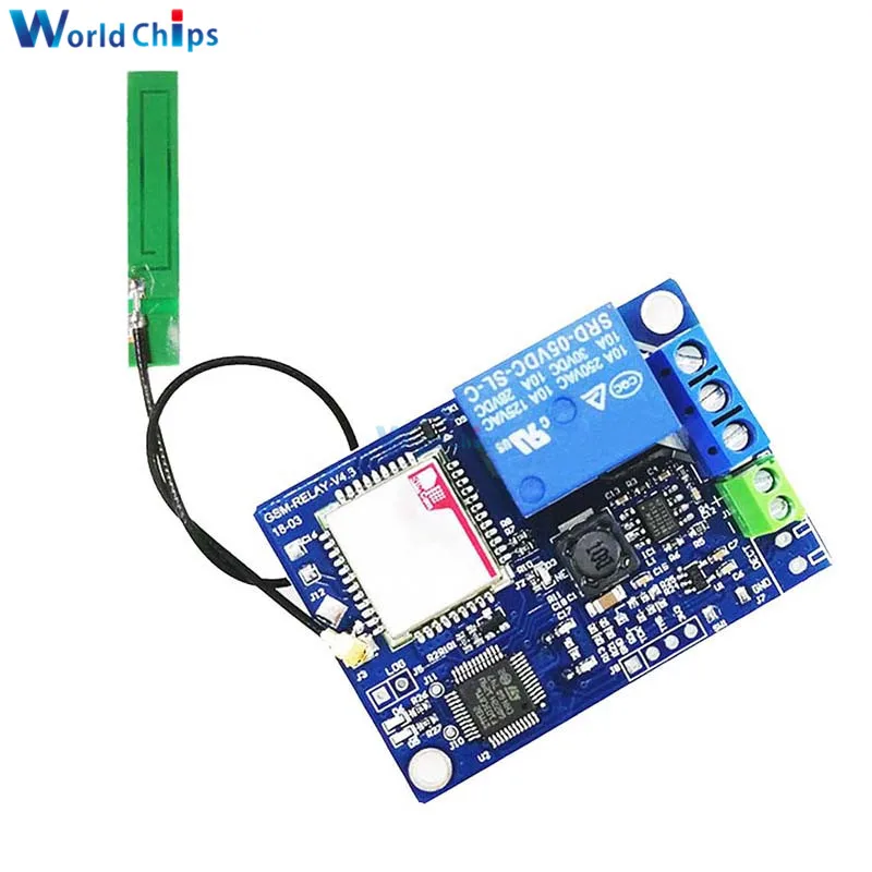 

GSM SIM800C релейный модуль SIM800C STM32F103CBT6, антенна, SMS, GSM, дистанционное управление, 1CH для Arduino, умного дома
