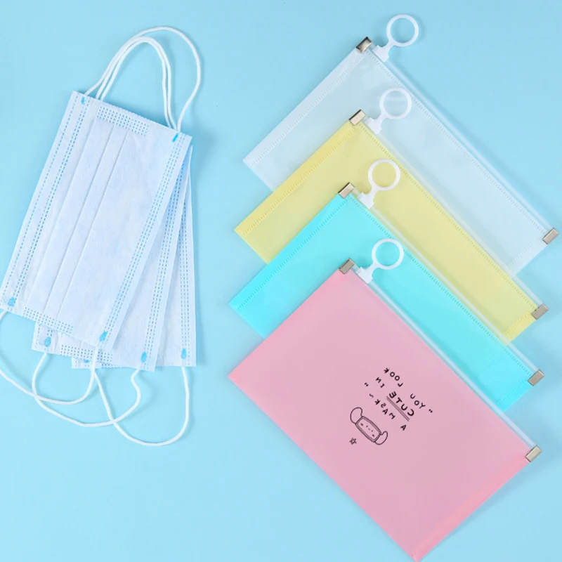 

8pc mask storage box Fashion Portable Facemask Holder Face Mask Storage Box Case Mask Cover Bag Save Mask Boxes