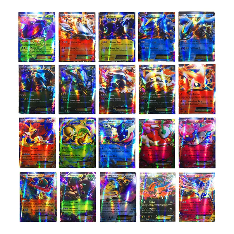 Takara Tomy Покемон 20/60/70/100/120/200/300 шт. блестящие карты GX Мега Игра битва меню торговые карты игра для детей Рождественский подарок