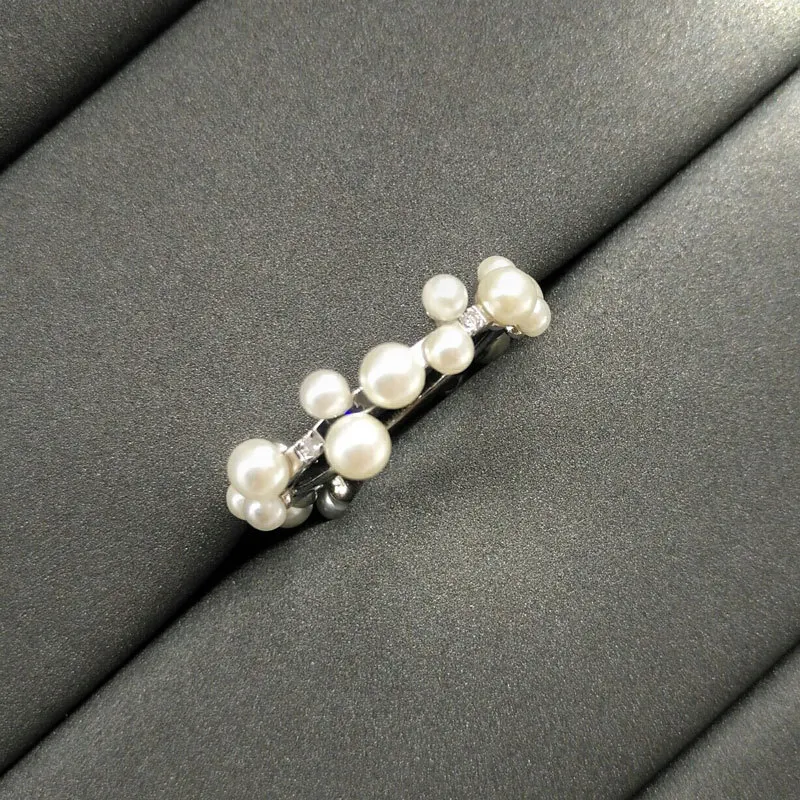 

S925 Sterling Silver Ring New White Gold Multi-Pearl Ring Female Fashion Temperament Brand Style Ring Female New Jewelry