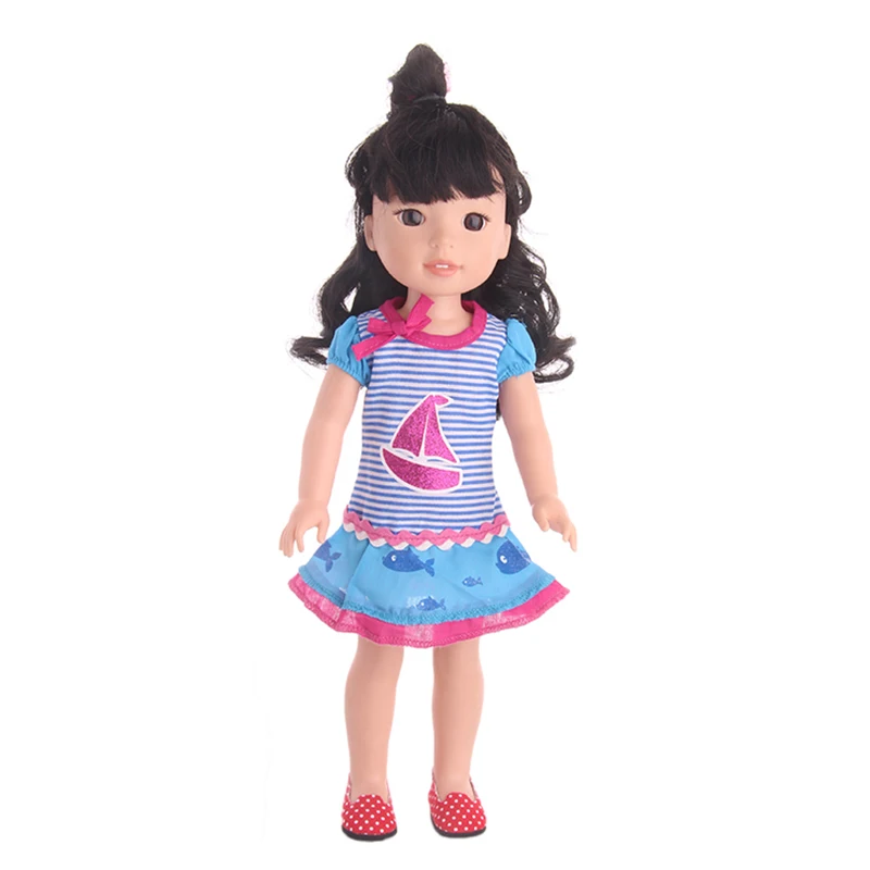 Синяя серия кукольная юбка пижам сумка для обуви 14 5 дюймов Wellie Wisher &amp 32-34 см Paola