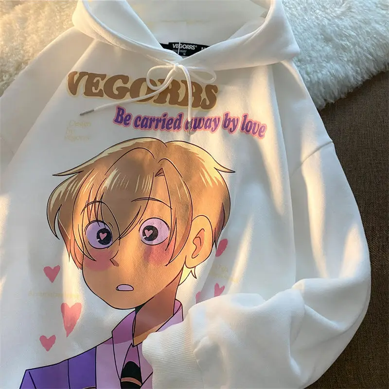 

Japanese Fashion Anime Hoodie 2021 Autumn New Kawaii Cartoon Girls Print Sweatshirt Winter Clothes Women Harajuku Teens Casual