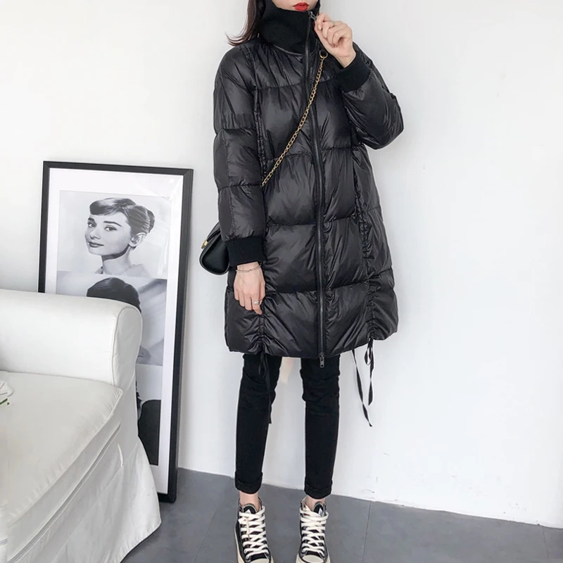 

Fashion Women Thick Down Jacket White Duck Jackets Winter Warm Coats Parka Female New Outwear