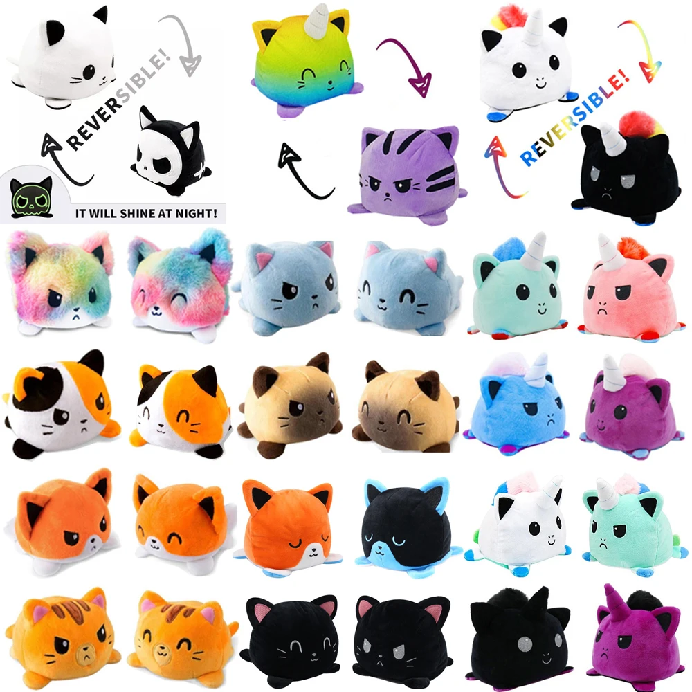 

Double-sided Flip Plush Toy Flip Cat Doll Children Birthday Gift Reversible Cat Gato Kids Soft Toys Plushie Peluches For Pulpos