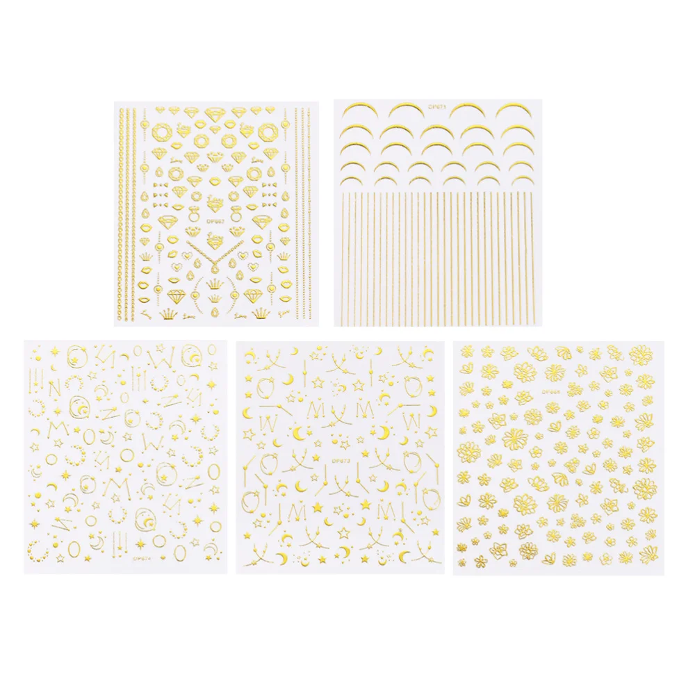 

25 Sheets DIY Nail Stickers Nail Art Pasters Manicure Decoration Supplies for Home Shop