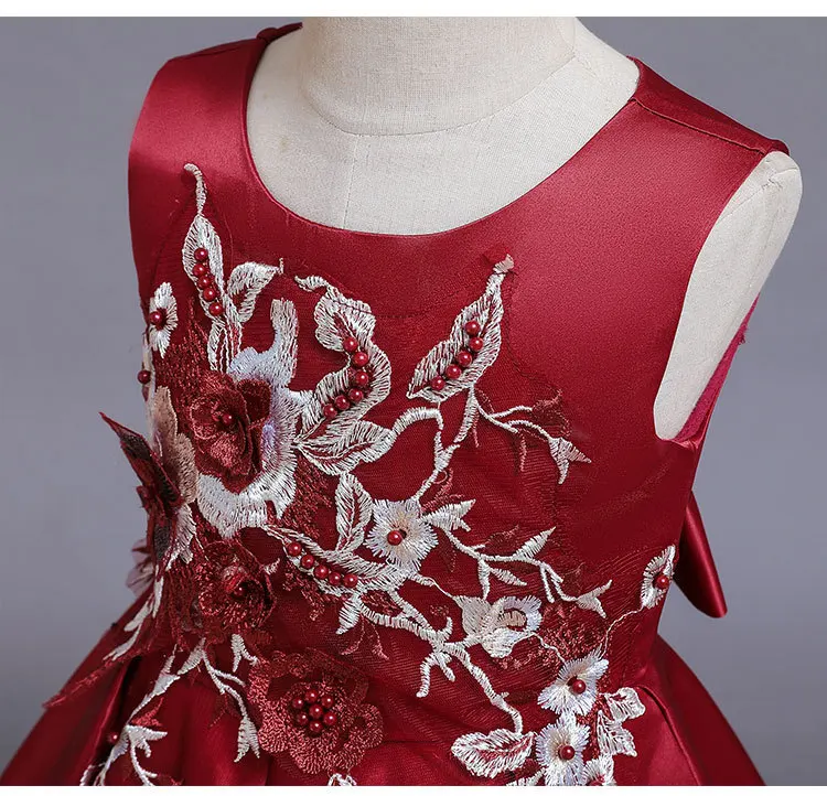 Платье принцессы для девочек с вышивкой длинное вечервечерние платье детское