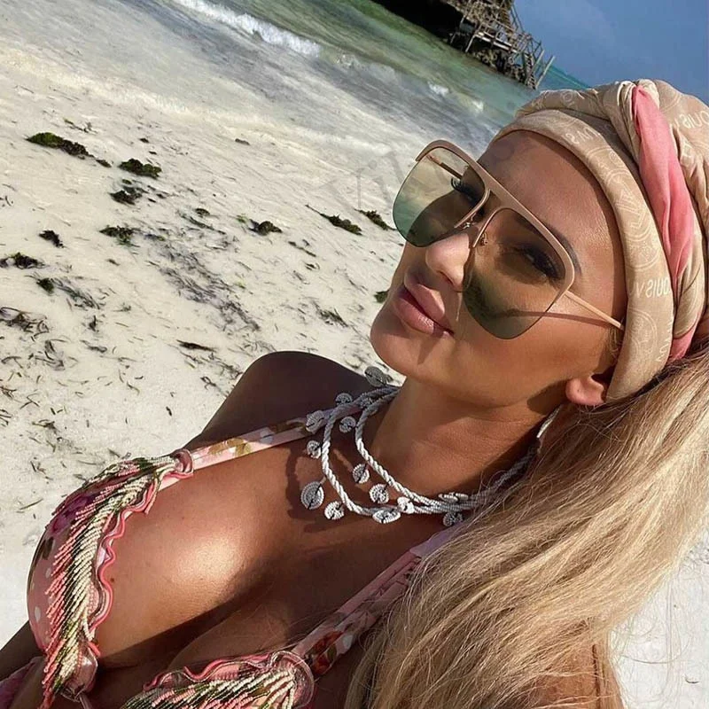 

Luxury Women Square Sunglasses Oversized Brand Design Sun Glasses Female Fashion Beach Shades Eyewear UV400