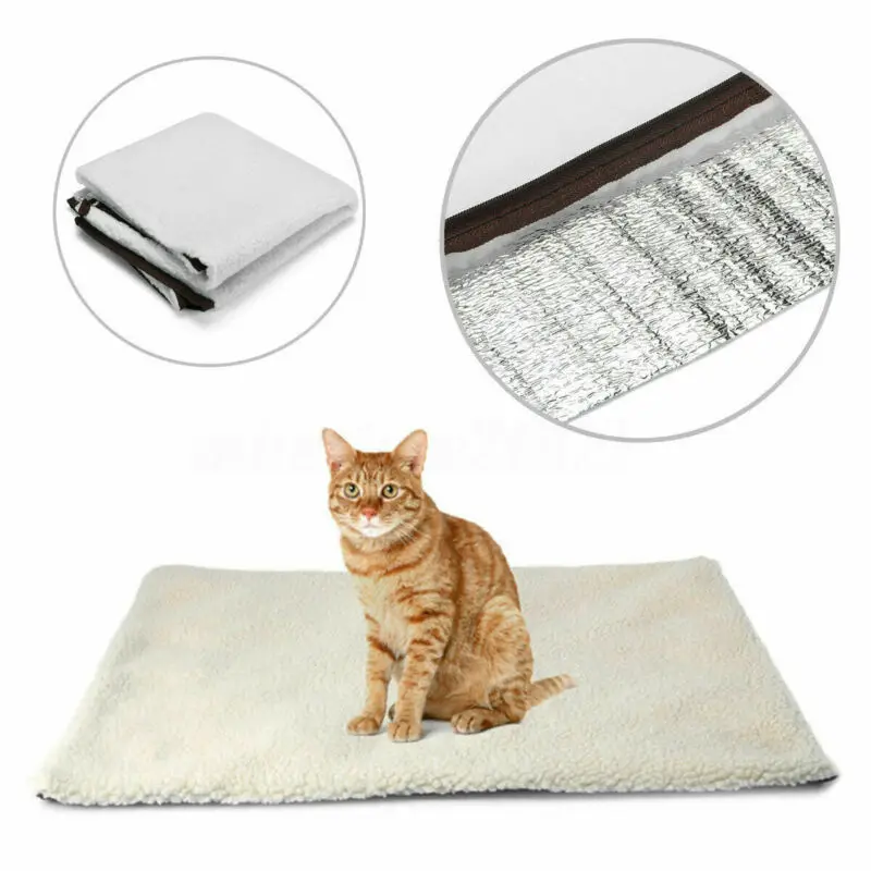 Большая мягкая САМОНАГРЕВАЮЩАЯСЯ кровать для кошек и собак одеяло коврик теплый