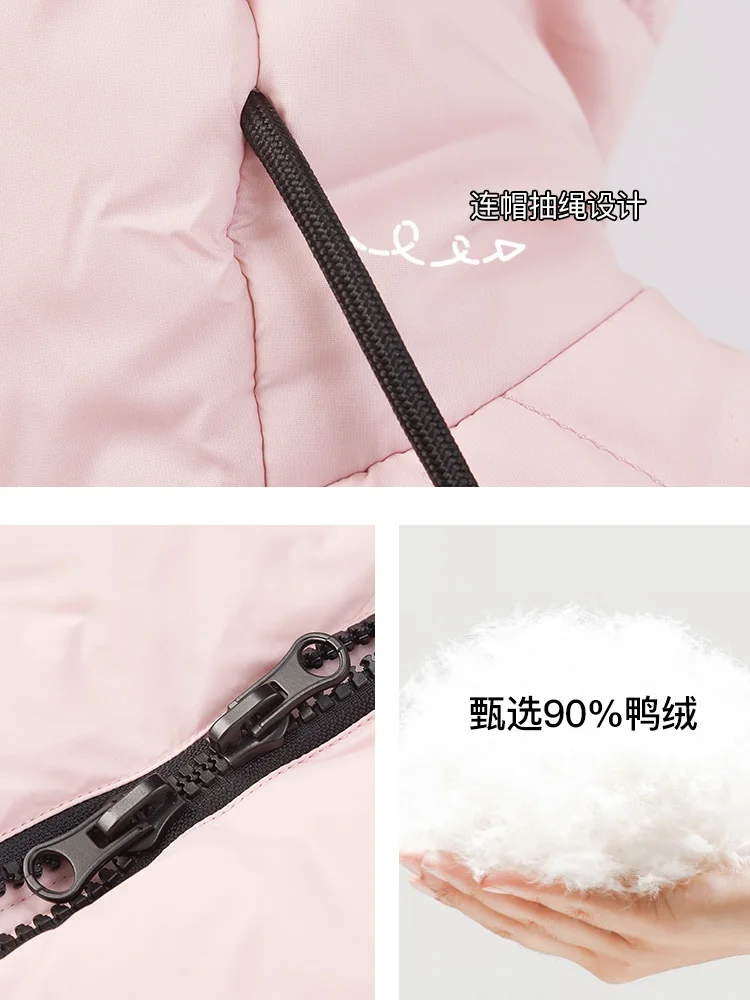 

CHERICOM autumn and winter New down jacket boys and girls hooded solid color children's mid-length down jacket 239865