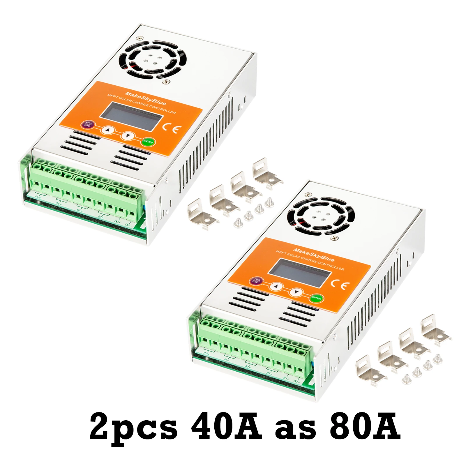 MakeSkyBlue MPPT Контроллер заряда для фотоэлектрических систем 30A 40A 50A 60A 80A 100A 120A версия V118 V119-WiFi Европы DHL налог включают - Цвет: 80A