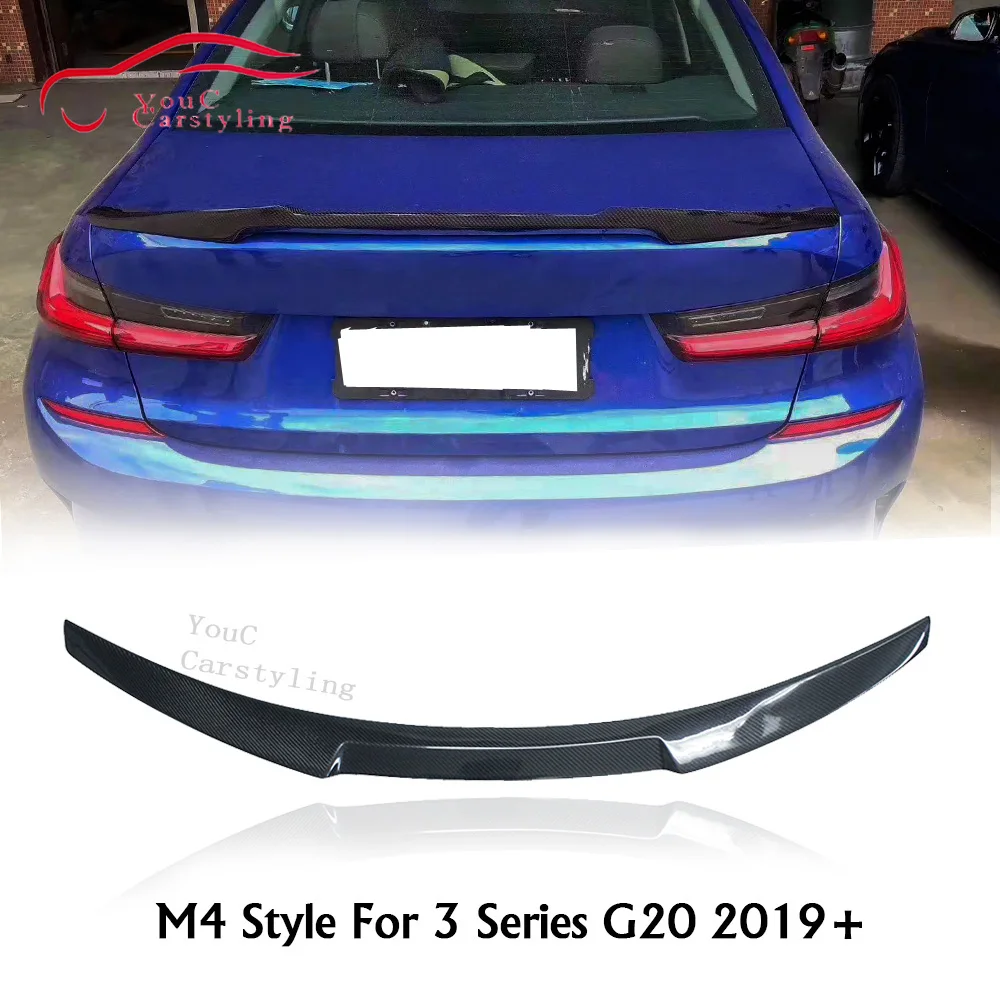 M4 Стиль G20 углеродного волокна задний спойлер для BMW 3 серии 4 дверный седан 2019 +