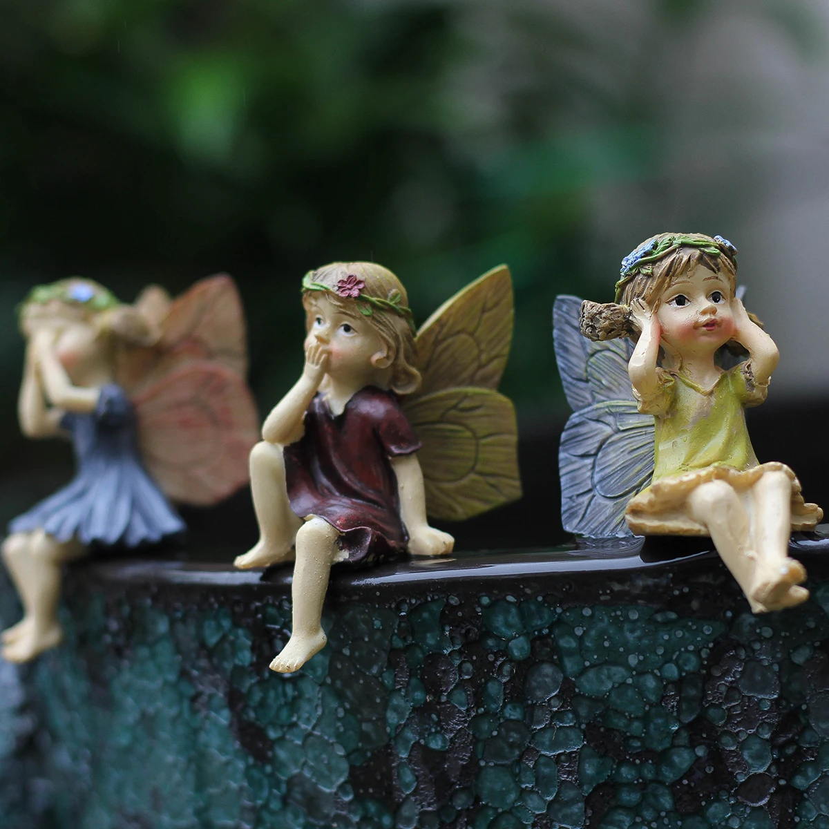 

Pastoral Forest Garden Figure Resin Angel Micro Landscape Bonsai Decoration Miniature Figurines Garden Decoration Home Decor