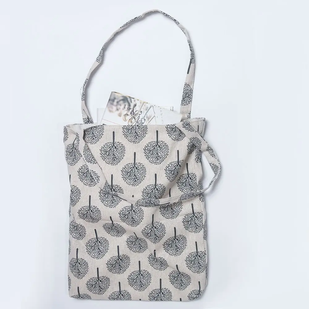 Хлопчатобумажная холщовая Цветочная сумка ручной работы школьный портфель для