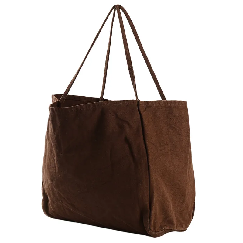 

New Arrival Fashion Multicolor Canvas Grocery Tote Shopping Bags Canvas Solid Foldable Sac Folding Shopping Tote Bag