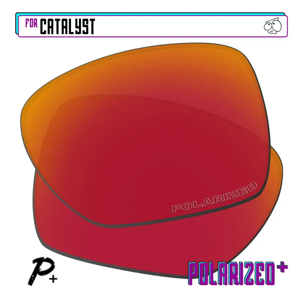 EZReplace Polarized Replacement Lenses for - Oakley Catalyst Sunglasses - Red P Plus
