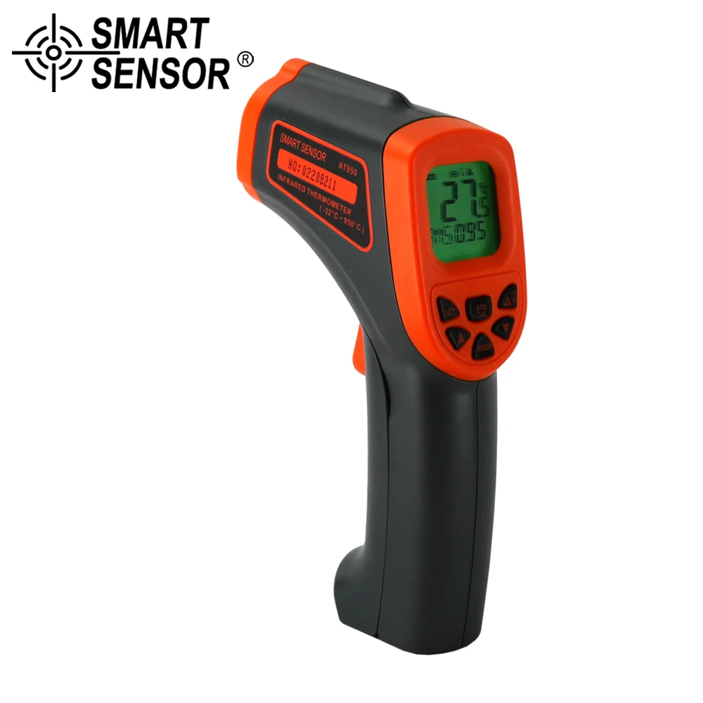 Digital Infrared Thermometer 950C 800C 700C Non-Contact laser IR Temperature Gun Pyrometer test Aquarium Emissivity Adjustable |