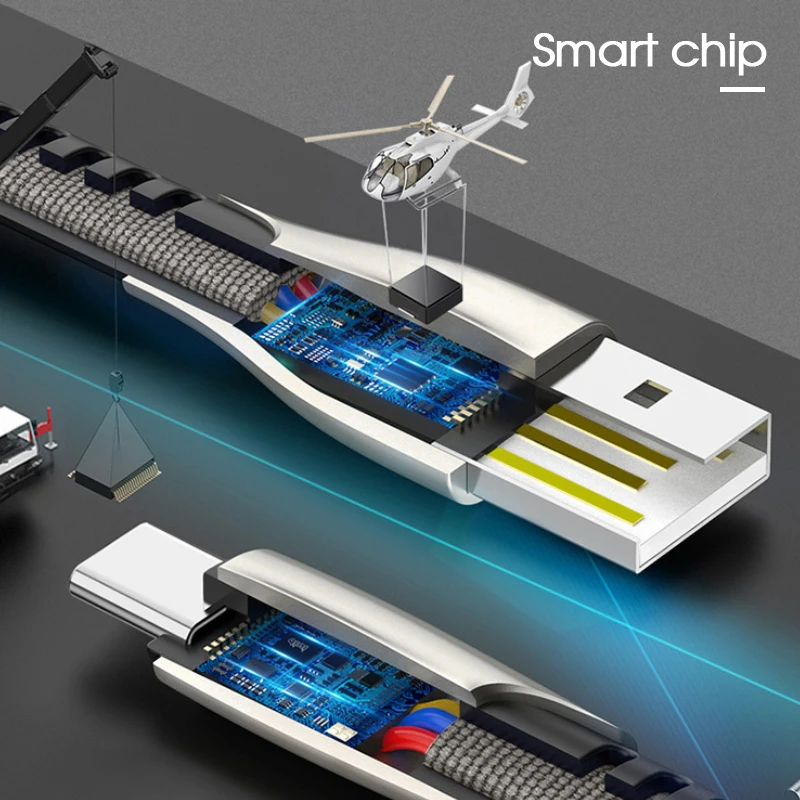 3а кабель для быстрой зарядки для usb type C кабель для мобильного телефона тканая нейлоновая передача данных для устройств usb type-C для huawei Android