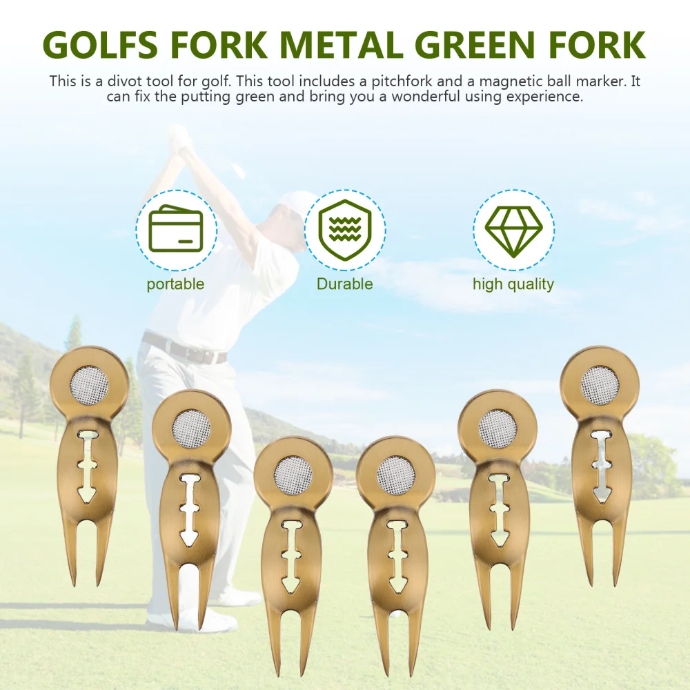 

Metal Golfs Divot Repair Tool with Magnetic Golfs Marker Line Maker