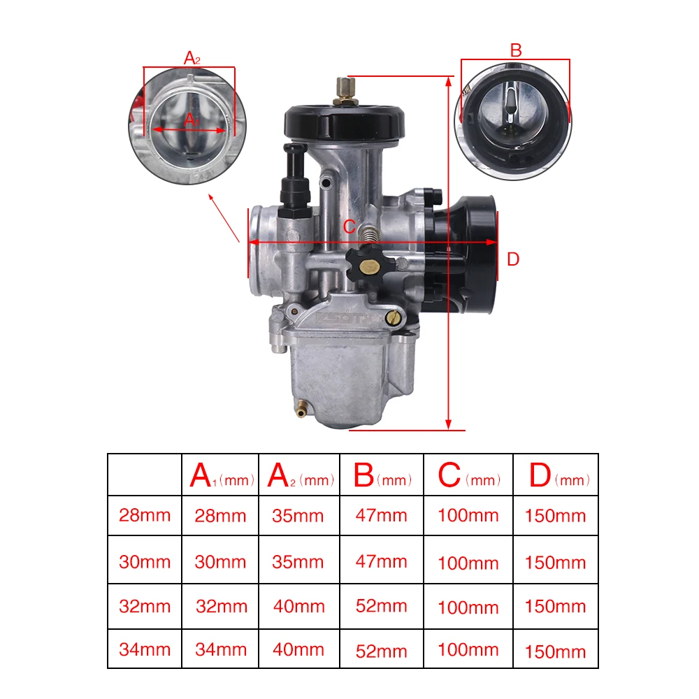 Карбюратор ALconstar KSR 28 мм 30 32 34 набор Evolution KIT EVO Carb для универсального HONDA Yamaha KTM SUZUKI
