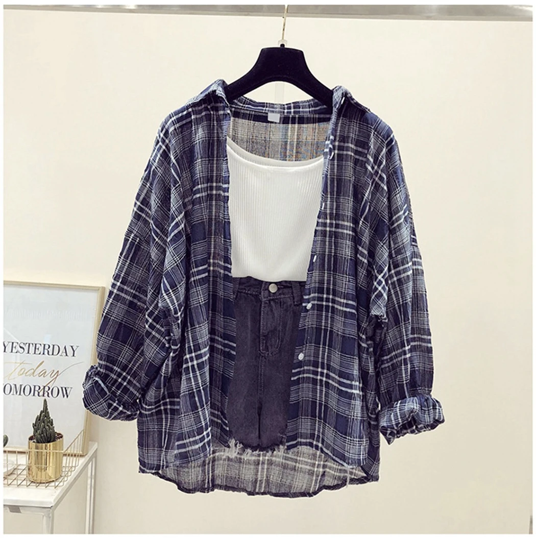 2019 Летние повседневные свободные рубашки женские блузки с длинными рукавами и