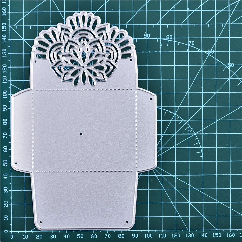 DiyArts Цветочные штампы Открытый конверт металлические Вырубные штампы для рукоделия Скрапбукинг DIY карты Альбом тиснение высечки Декор