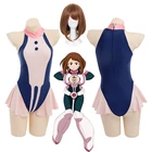 Моя геройская Академия очако урарака Косплей Костюм пляжный купальник боди водолазка с высоким воротом купальный костюм