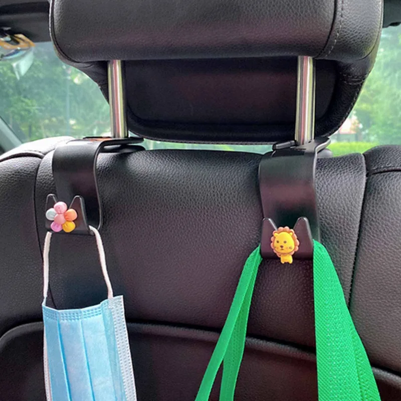 

Car Seat Back Hook Cartoon Cute Hanger Auto Back Universal Headrest Mount Storage Holder Car Interior Accessories 6*8*4.2CM